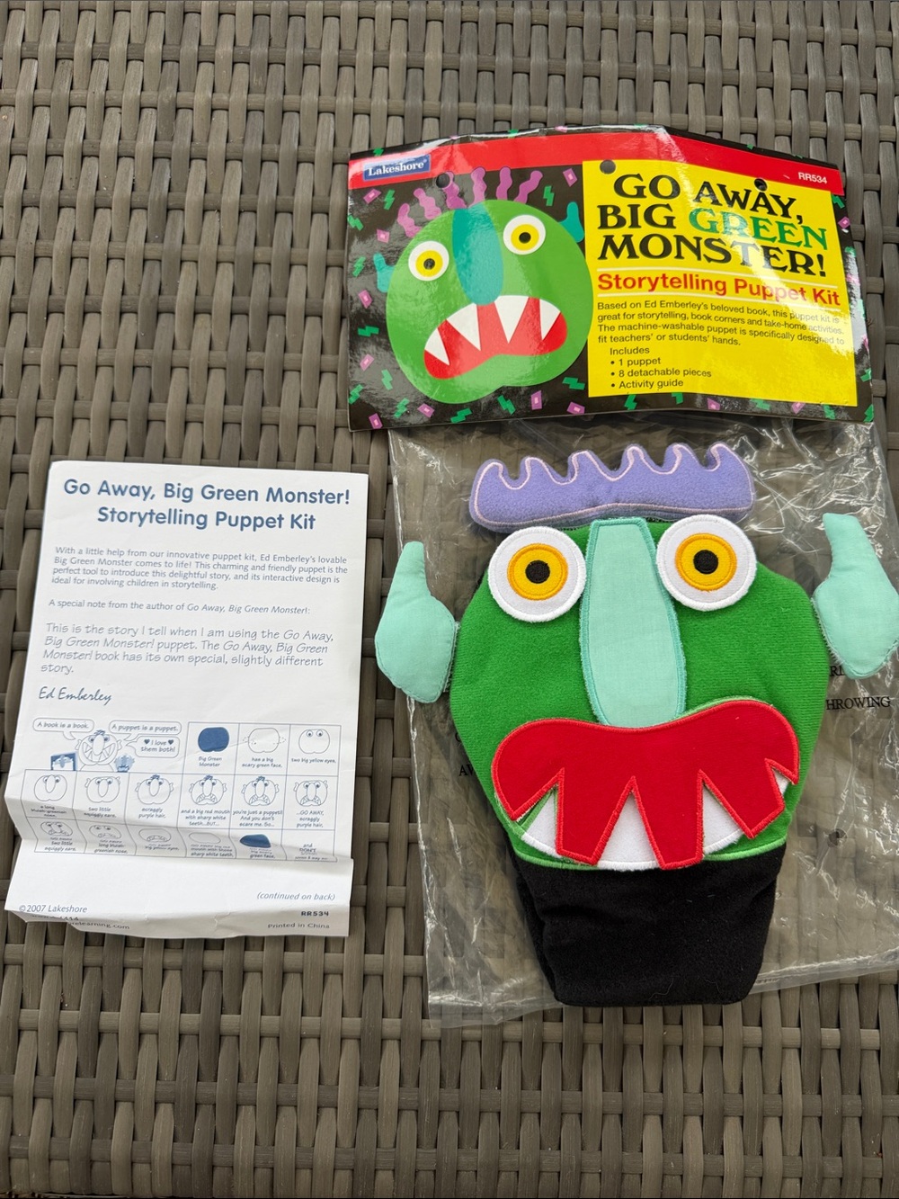 Lakeshore Go Away Big Green Monster Storytelling Puppet - Green